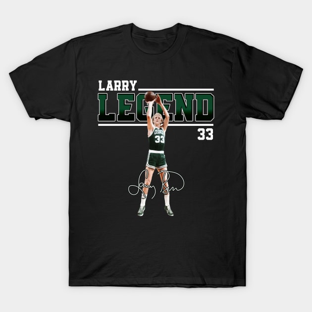 Larry Bird Legend Air Bird Basketball Signature Vintage Retro 80s 90s Bootleg Rap Style T-Shirt by CarDE